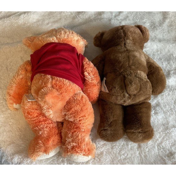 Build A Bear Workshop Orange Bear & Bear 15” Stuffed Animals W/ Clothes. Read - Picture 6 of 10